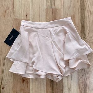 Zara basic tan, light, dressy shorts L